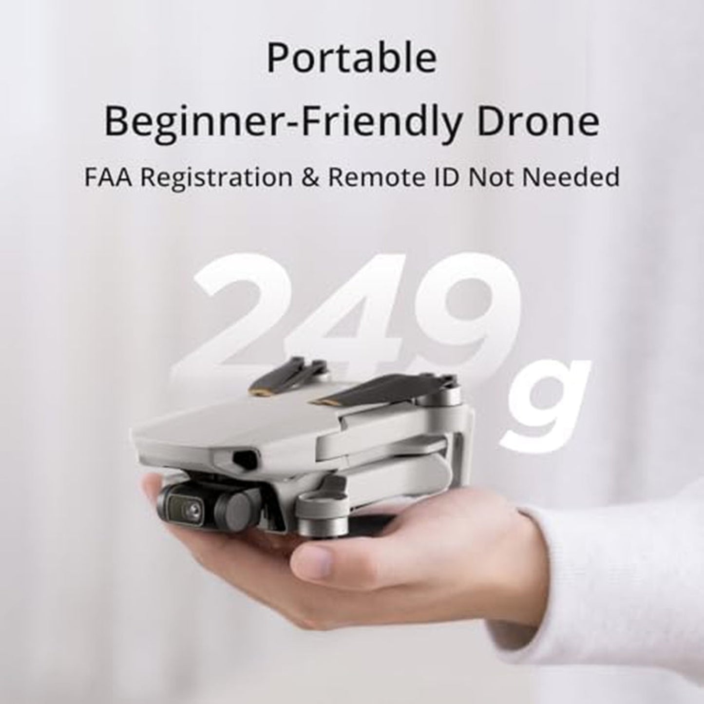 Mini Drone Combo with 2 Batteries, 4K/30Fps Video, 32800Ft FPV Transmission, Easy to Fly, 3 Aixs Gimbal, 62-Min Flight, under 249G Portable Drone for Beginners