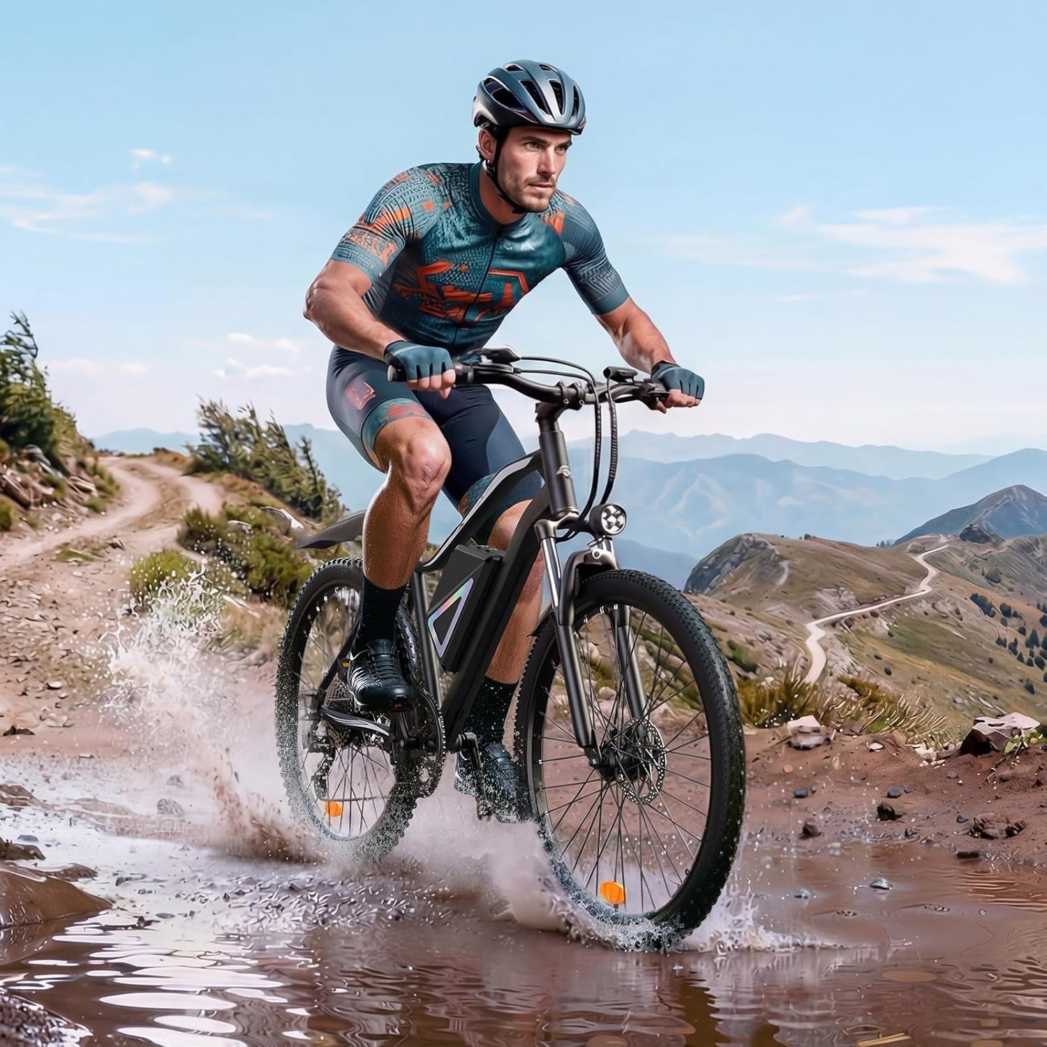 Electric Bike - Electric Bike for Adults, 1500W / 1000W / 750W Peak Motor, up to 80/75/55Miles, 20MPH Ebike, 26'' Tires Lightweight E Bike for Commuting Mountain Road Sand